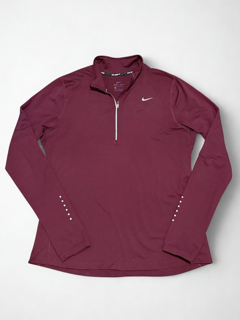 Nike Dri-FIT Pacer 1/4 Zip Running Top Burgundy Red Large